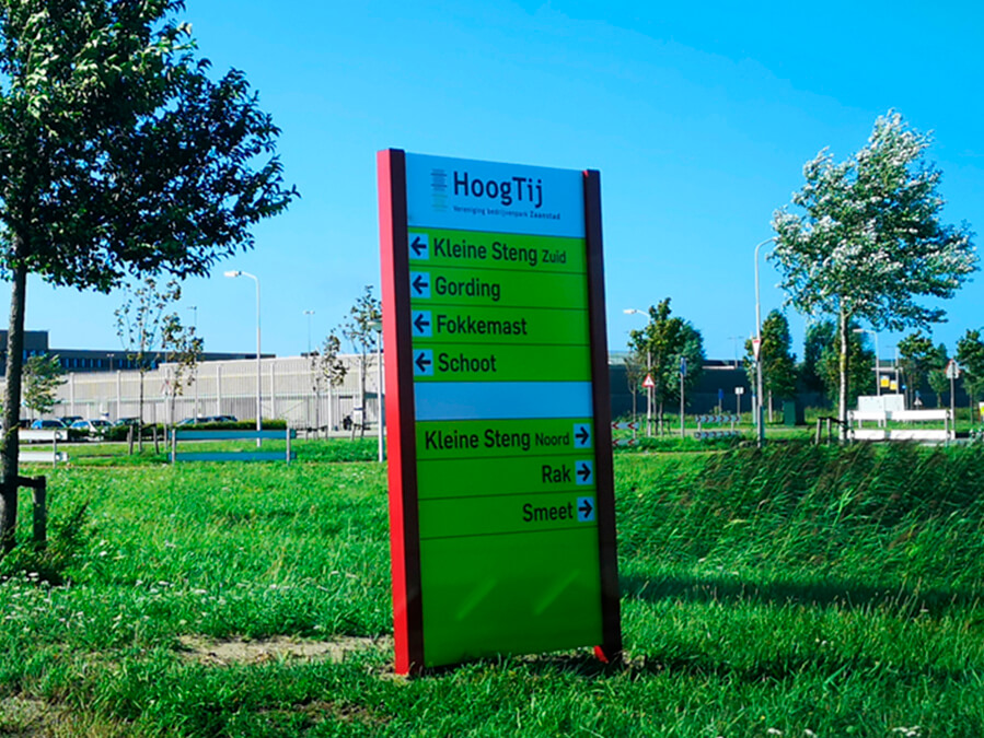 Bewegwijzering bedrijvenpark Hoogtij