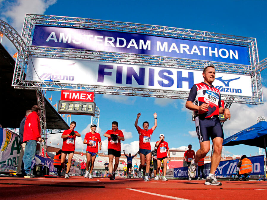 Citydressing voor de Amsterdam Marathon